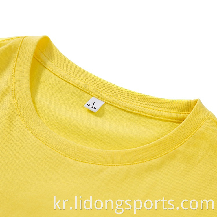 고품질 T 셔츠 맞춤형 인쇄면 남성 T 셔츠 셔츠 단색 짧은 소매 여성 티셔츠